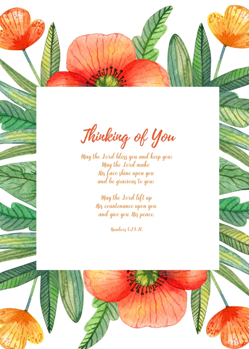 Instant Download Thinking of You Card Words of Encouragement  Etsy