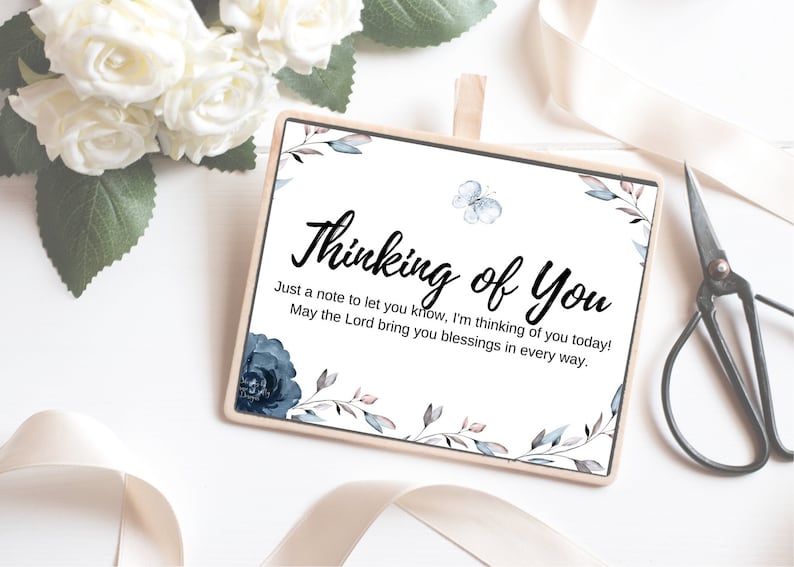 Instant Download Thinking of You Card Words of Encouragement  Etsy
