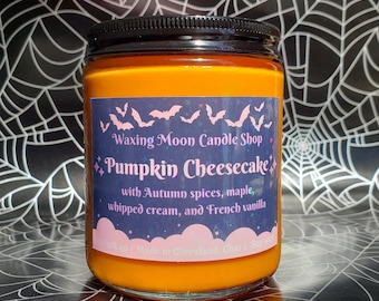 Pumpkin Cheesecake 7oz soy container candle // fall scented candle // pastel goth decor // natural soy wax