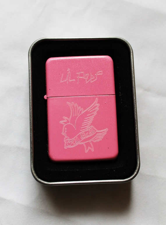Lil Peep Metal pink Lighter in a pink finish & Gift Tin