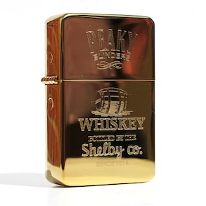 solid Brass Peaky Blinders gold lighter with Gift Box