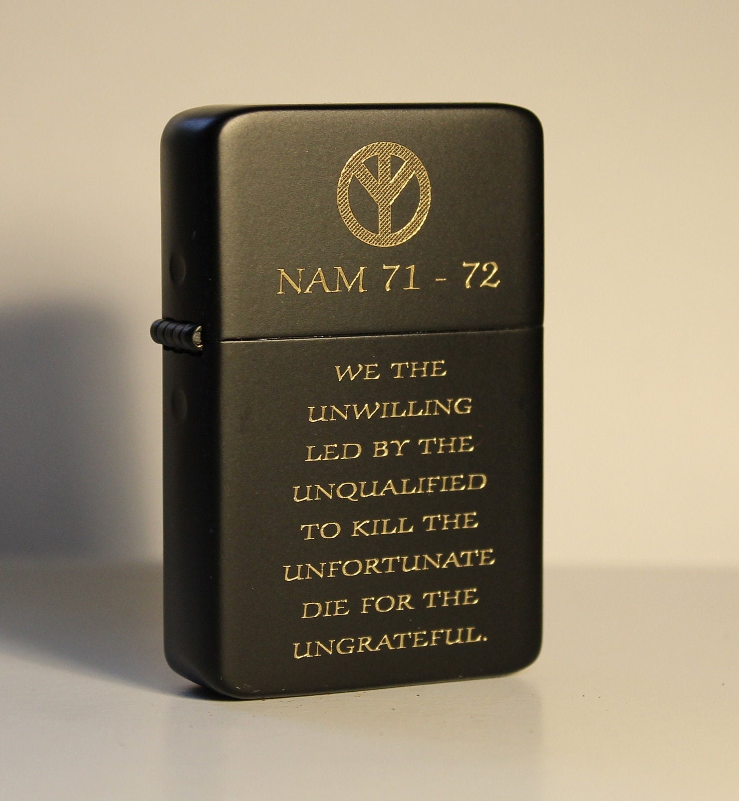 Vietnam Veteran LIGHTER Old Brass Finish *FREE ENGRAVING