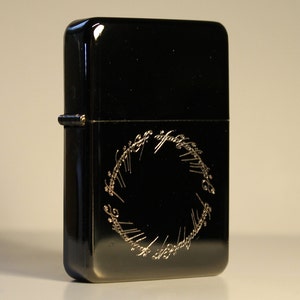 Keltisches Messing-Feuerzeug - ELVISH Black - *gratis Gravur*