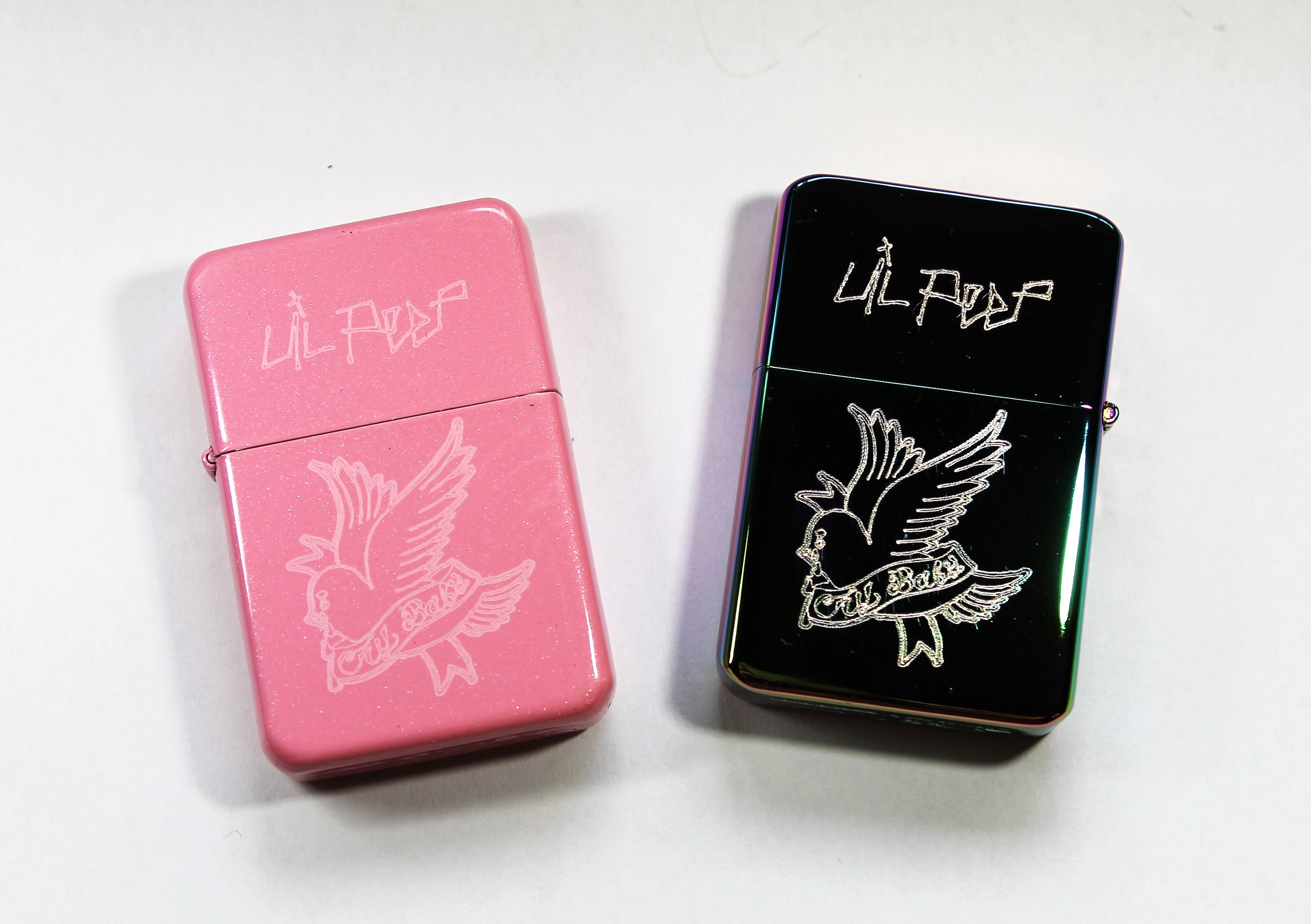 Peeps  ピープス　ライト 2 LIL PEEP LIGHTERS Pink Pearl and Rainbow Finish Cry Baby