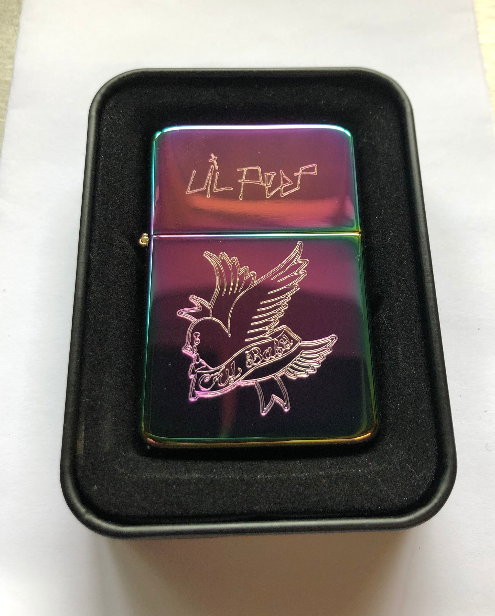 søm Agnes Gray global Lil Peep Solid Brass Lighter in a Rainbow Finish & Gift Tin - Etsy