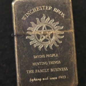 Supernatural WINCHESTER Bros. lighter with Gift Box - FREE ENGRAVING
