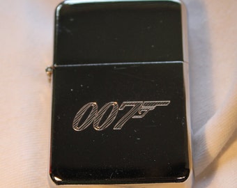 007 Solid Brass Lighter in Chrome & Gift Box - FREE ENGRAVING - Personalize