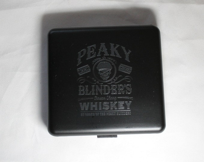 Peaky Blinders Skull Cigarette Case Black, FREE ENGRAVING, Peaky Blinders Theme Gift Etsy