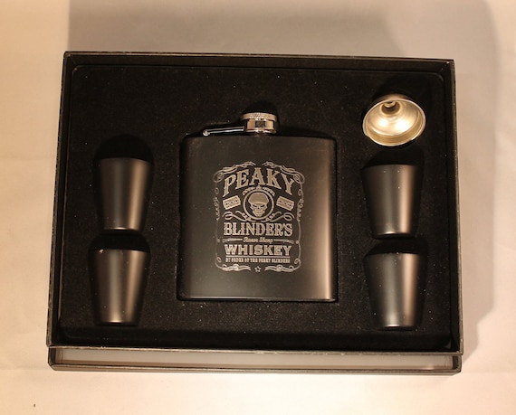 Peaky Blinders Hip Flask Laser Engraved Novelty Whiskey Gift v3