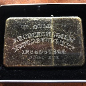Ouija Board LIGHTER antique brass finish & Gift Box - Occult - goth FREE ENGRAVING - Gift Boxed included