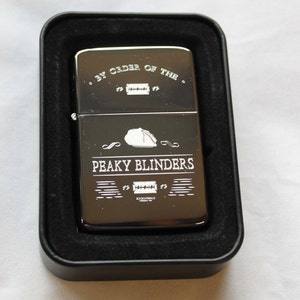 Peaky blinders Solid Brass Lighter in a Chrome finish & Gift Tin FREE ENGRAVING image 6