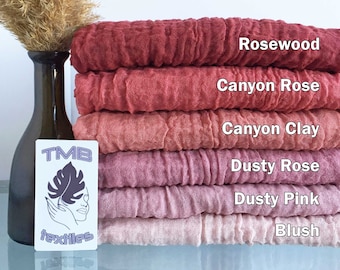 Canyon Rose Cheesecloth Table Runner, Wedding Ceiling Decorations, Gauze Table Runner, Dusty Rose Wedding Decor, Blush Wedding Center Pieces