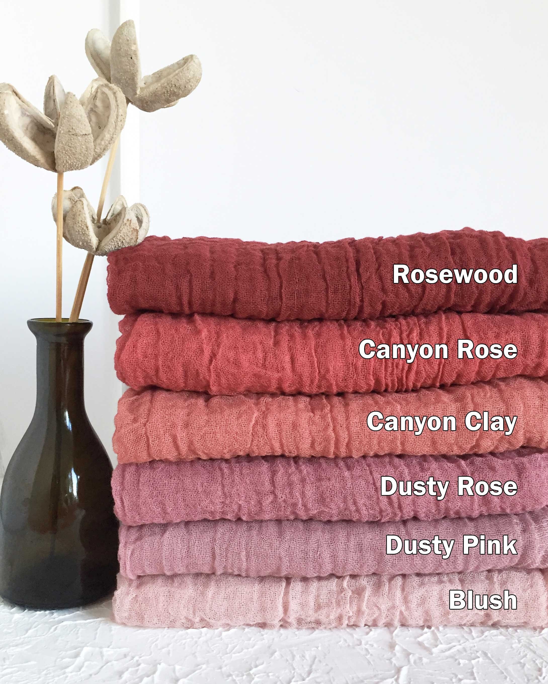 Canyon Cheesecloth Table Runner, Wedding Backdrop for Reception, Backyard Boho Wedding Decor, Pink Gauze Table Runner, Aisle Runners & Decor