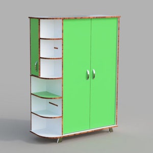 Puppenhaus Garderobe Laser Cut Datei: Miniatur Möbel Plan (SVG, DXF, CNC)