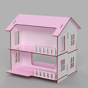 Wooden dollhouse cnc projects modern dollhouse plans play house wood working plans doll house furniture wood plans 6, 8 mm