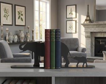 Elephant Bookends Laser Cut File | Mother Baby Silhouette (Digital File)