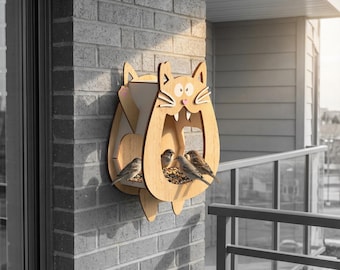 Bird Feeder SVG Laser Cut Files, Garden Decor (Digital Download)