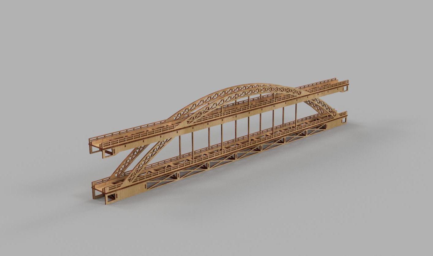 Miniature Bridge Plywood Model: Laser Cut Vector Plan (4mm) (digital ...