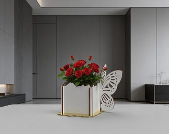 Butterfly Basket Laser Cut Box: CNC Router Project (Digital Download)