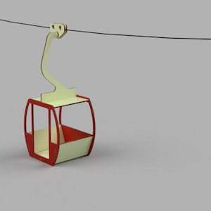 Cable Car SVG Cable Car Cut File Gondola Decoration digital laser cut files SVG laser cut vector 3d puzzle Cable car SVG - 4 mm.