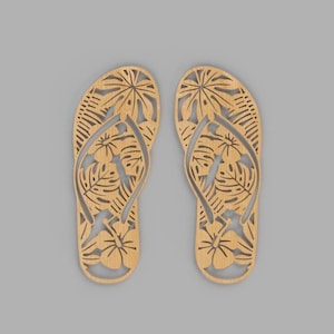 Flip flop beach wall sign design beach wall art instant download wood flip flops wood sandals beach decor 4, 6, 8, 10, 12, mm.