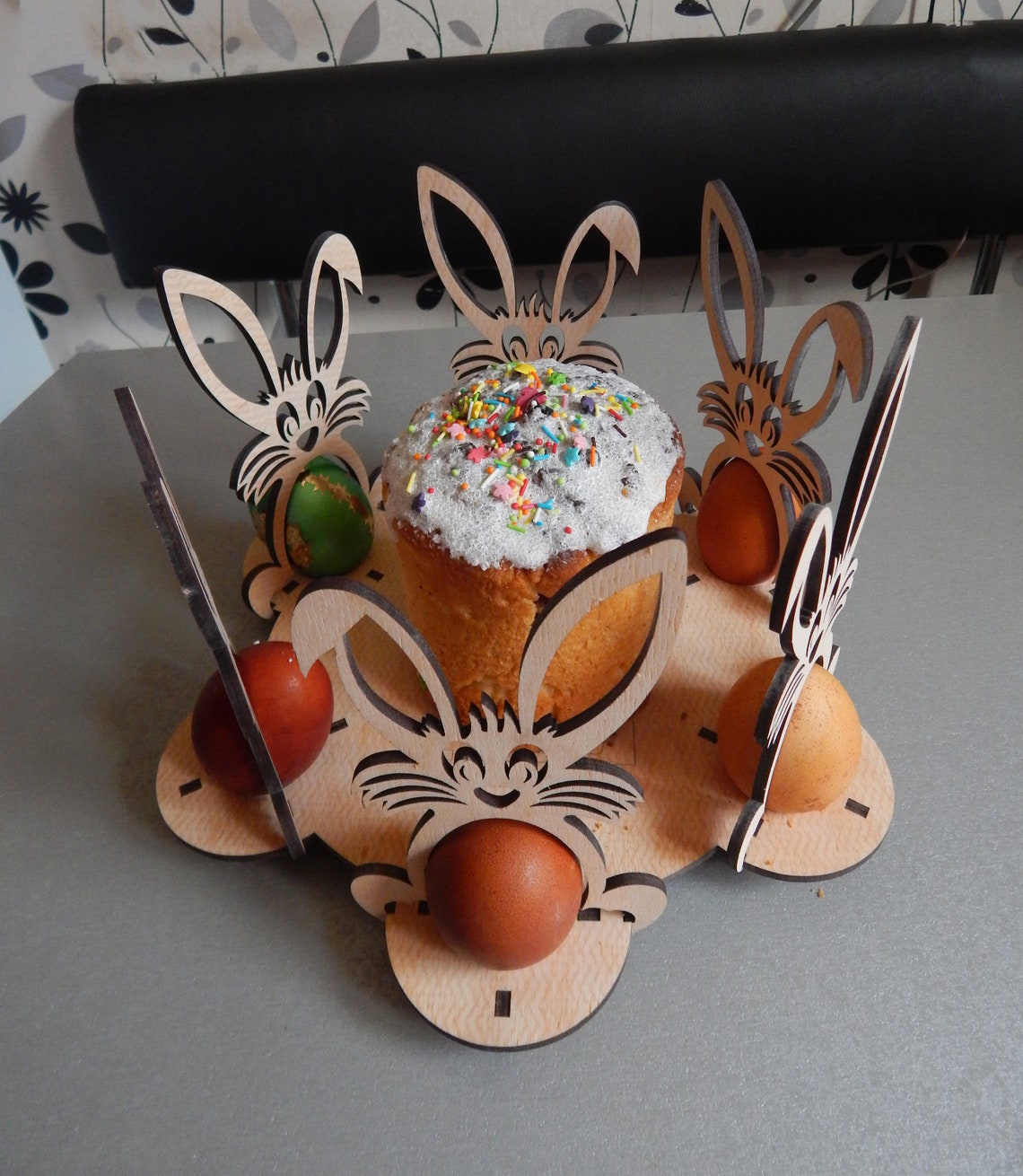 Easter eggs stand Easter cake bunny holder table decor Etsy