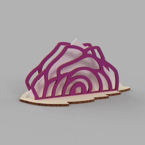 Serviettenhalter Laser Cut SVG Serviettenhalter SVG Design Dekorativer Serviettenhalter Laser Cut Herz Blatt Rose Holzhalter SVG Digital Download - 4 mm.