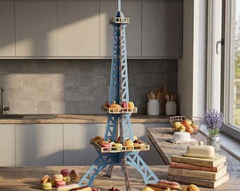 Eiffel Tower Cupcake Stand Svg, Tier Tray Décor 4 mm (Digital Download)