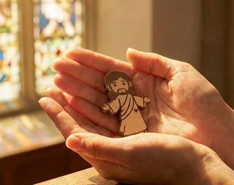 Pocket Jesus SVG Laser Cut File (Digital File)