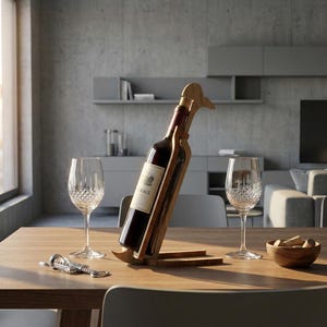 Penguin Wine Holder Laser Cut File, Animal Bottle Stand 10mm (Digital Download)