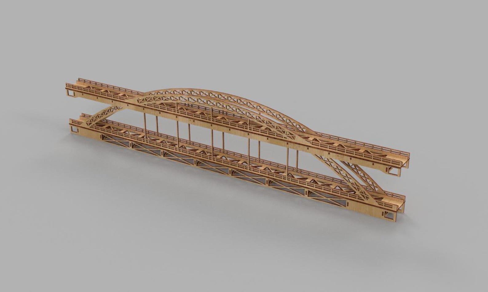 Miniature Bridge Plywood Model: Laser Cut Vector Plan (4mm) (digital ...