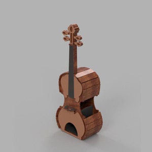 Violin Wine Box Laser Cut Plywood Vector Files (Digital Download)