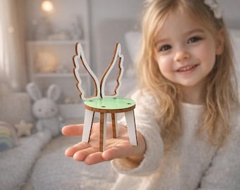 Angel Wings Doll Chair SVG File – Dollhouse Toy Plan
