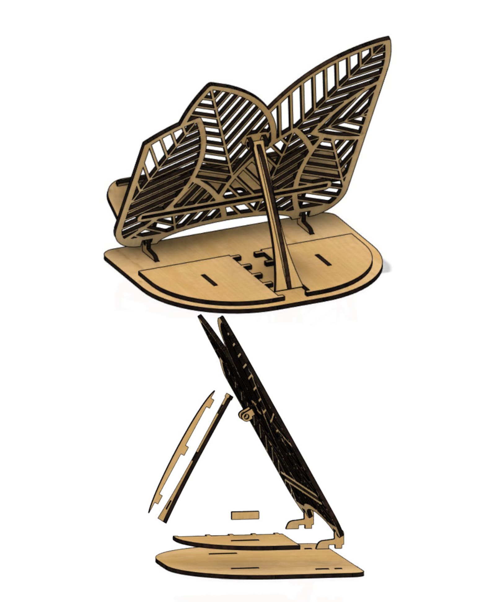 Bundle 3d Laser Cut File Book Stand Svg Cdr Dxf Vector Files Etsy