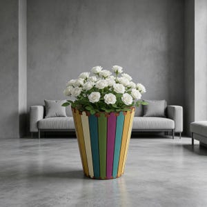 Plan wektorowy kosza ściennego wycinanego laserowo: projekt frezarki CNC (pobranie cyfrowe)