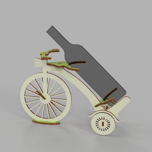 bike bottle holder laser cut wine holder file cnc router files cdr dxf svg digital download - for material 6.0 mm.