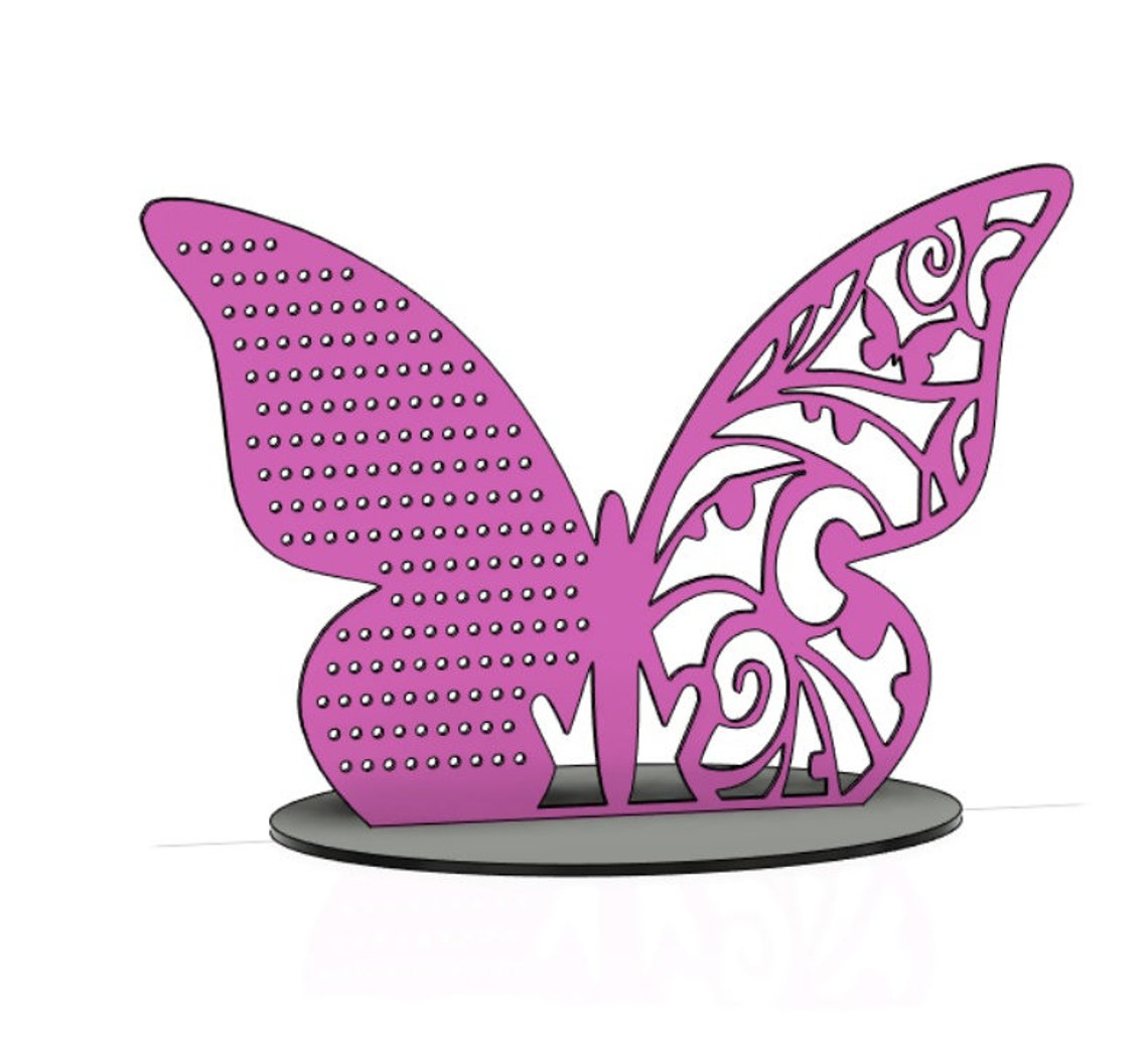 Jewelry Stand Svg File Butterfly Cdr Vector Files Dxf for Cnc Etsy