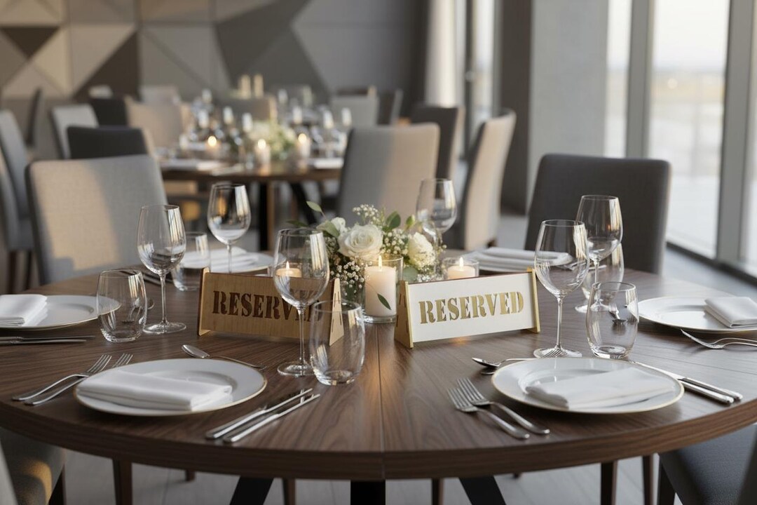 Modern Reserved Table Signs SVG, Laser Cut Files, Event Decor (digital ...