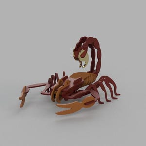 Scorpion 3D model puzzle SVG Laser Cut Scorpion Scorpion toy SVG Vector files Dxf Scorpion Insect svg cnc machines 3, 4, 6, 8 mm.