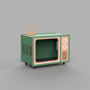 Cat TV House: Laser Cut Wooden Cat Furniture Plan (Digital Download)
