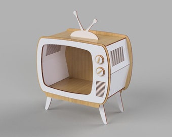 Retro TV Cat Bed: Laser Cut Files, CNC Router Plans (Digital Download)