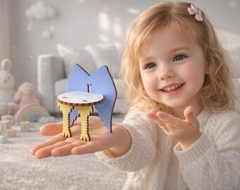Angel Wing Doll Chair Laser Cut File | Fairy Dollhouse Miniature Furniture (Digital Download)