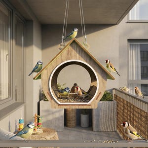 Porch Swing Bird Feeder SVG Laser Cut File (4mm)