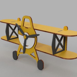 Wood plane wall shelf svg files 3D shelf airplane shape 3D model Puzzle laser Cut files cnc Instant download cdr Dxf vector  - 3, 10 mm.