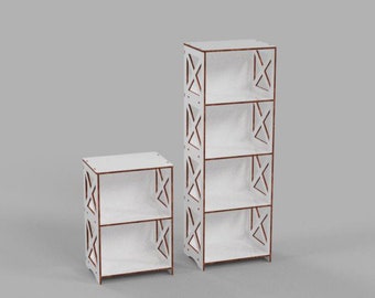 Book shelf svg Wooden Shelf Rack Storage Svg 10 mm Wooden Rack Cut File Wall Shelf Template Storage Svg Dxf Ai Format for Cnc Cutting