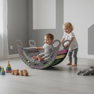 Pliki CNC do bujaka i łuku wspinaczkowego Montessori | Plany placu zabaw dla maluchów (do pobrania w wersji cyfrowej)