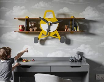 3D Airplane Shelf SVG: Laser Cut CNC Files (10 mm)