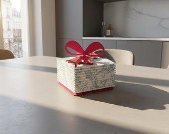 Bow Napkin Holder Laser Cut File, Gift Box Design, Table Decor SVG (Digital Download)