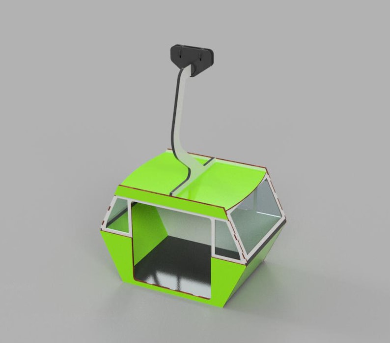 Laser Cut Wooden Cable Car Kit, Gondola Model (svg, Dxf, Cdr, Pdf, Ai ...