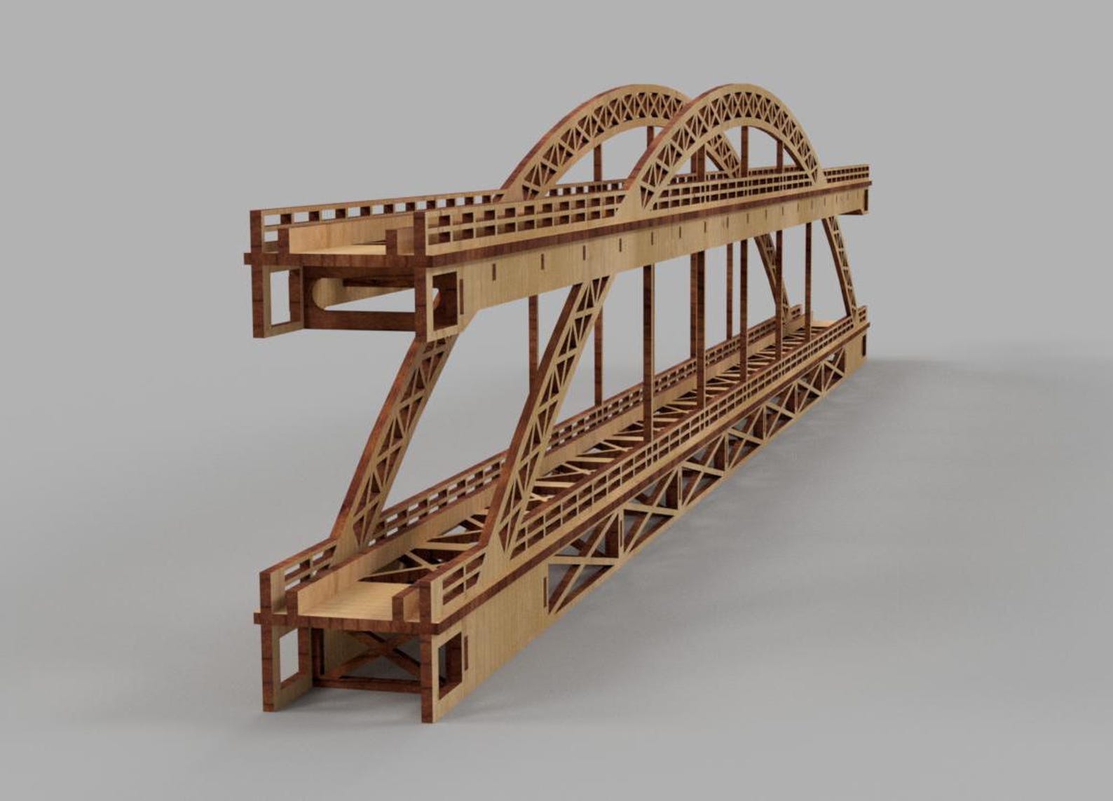 Miniature Bridge Plywood Model: Laser Cut Vector Plan (4mm) (digital ...